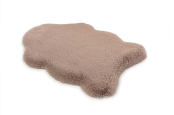 Tapis imitation fourrure marron - Ultra-doux