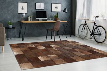 Tapis en cuir Voila 111001 Marron