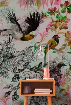 Papier peint panoramique funky birds 1 DD110176 Livingwalls Walls by Patel