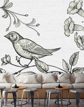 Papier peint panoramique birdy 3 DD110426 Livingwalls Walls by Patel