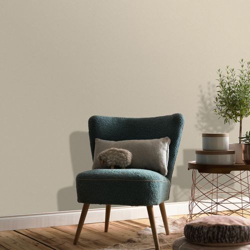 Papier peint uni beige / crème 02403-02