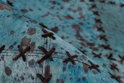 Tapis en cuir Voila 111005 Turquoise