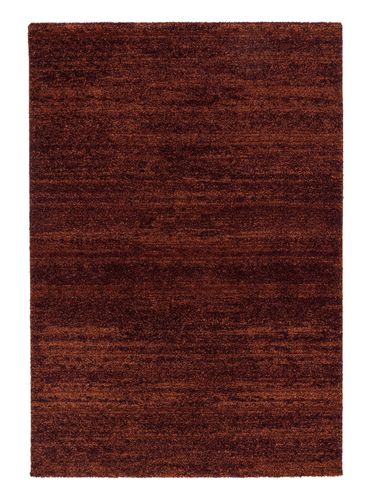 Tapis shaggy à poils longs rouge chiné