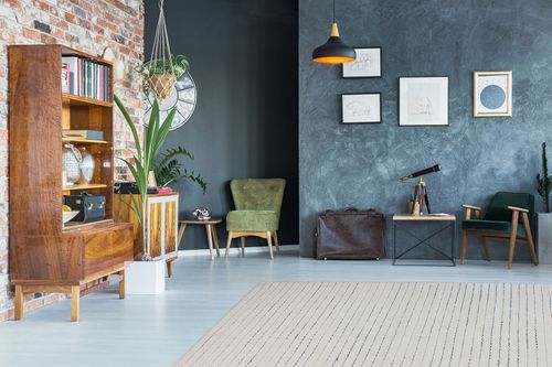 Tapis en laine Prime 069004 Blanc / Gris
