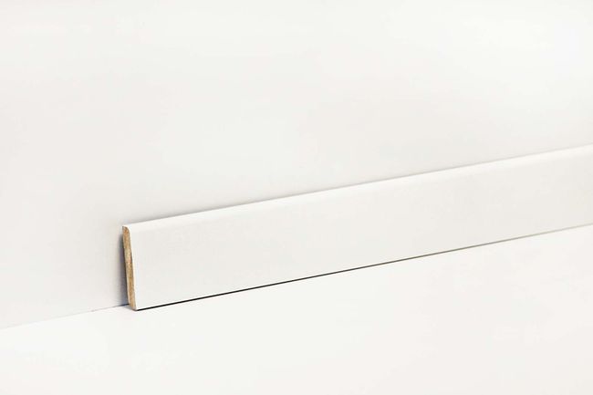 Plinthe blanche rectangulaire pour les sols Nature2Floor | 58 x 10 mm