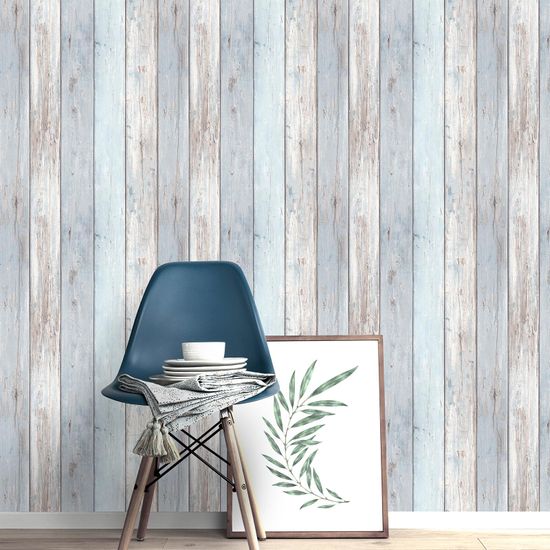 Papier peint imitation bois gris 10200-10