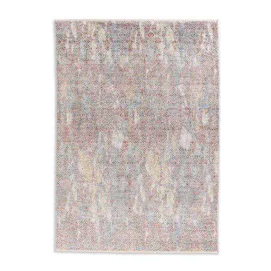 Tapis oriental abstrait multicolore