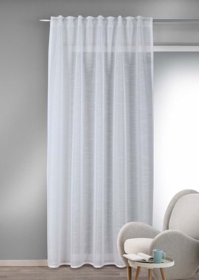 Rideau semi-transparent avec œillets "Liv Blanc"