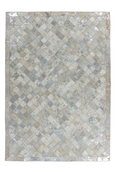 Tapis en cuir Lavish 025004 Gris / Beige