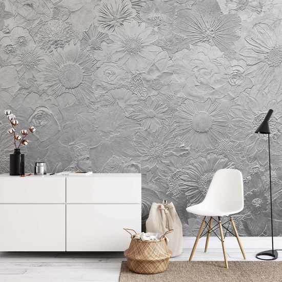 Papier peint panoramique Silver Flowers DD119032 A.S. Création Designwalls